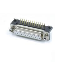 Conector macho de 25 pines R/A DIP tipo DB25 conector macho conectores para PCB de 1/2 ", 1/2"