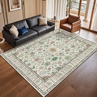 Maßgefertigter Moderner Blumen-Teppich, Maschinengefertigt, Umweltfreundlich, Antibakteriell, Waschbar, für Innenräume, Schlafzimmer & Wohnzimmer