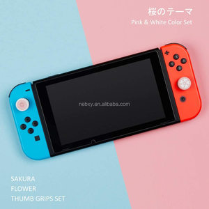 Mới nhất nóng bán dễ thương Lovey mềm Silicone Sakura hoa cap nintend switch & OLED & Lite Joystick Bìa ngón tay cái Gậy Grip mũ - Product Image 3
