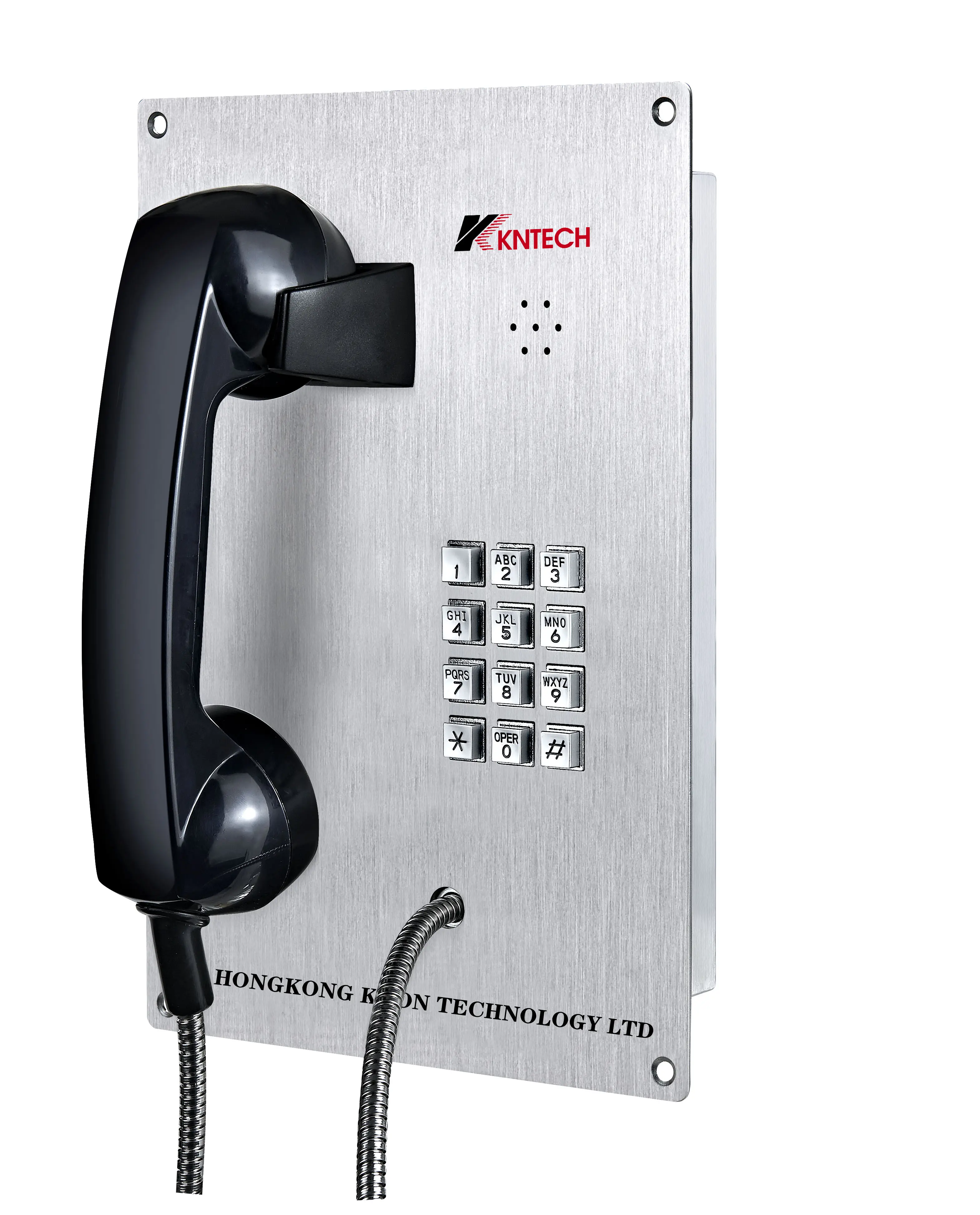 Kntech SUS304 วัสดุ IP66 รุ่นอะนาล็อกหรือ VOIP โทรศัพท์ฉุกเฉินสาธารณะ KNZD-07A