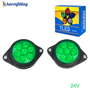 Lampe latérale universelle à LED pour camion, 12-24V, clignotant de dégagement ambre rouge-001 - Product Image 2