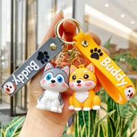 PVC Welpen-Schlüsselanhänger - Niedlicher Cartoon-Hundeanhänger Langlebiger Kleiner Geschenk-Charm