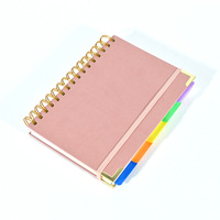 Carnet à spirales personnalisé par le fabricant 2027, couverture en cuir PU avec logo et motif personnalisés, agenda avec bande élastique pour l'école
