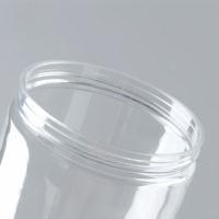 Pot d'emballage rond en plastique transparent pour chocolats, bonbons, biscuits et snacks, avec couvercle, mignon et hermétique, très populaire sur Instagram