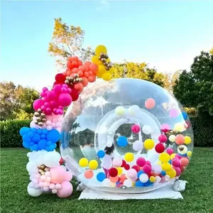 Прозрачная надувная пузырьковая палатка 100% ПВХ палатка с воздуходувкой для свадьбы, прозрачный купольный шар