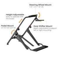 Support de volant de course pliable LRS15-BS02, simulateur de direction réglable, base de cockpit pour jeux de conduite et simracing