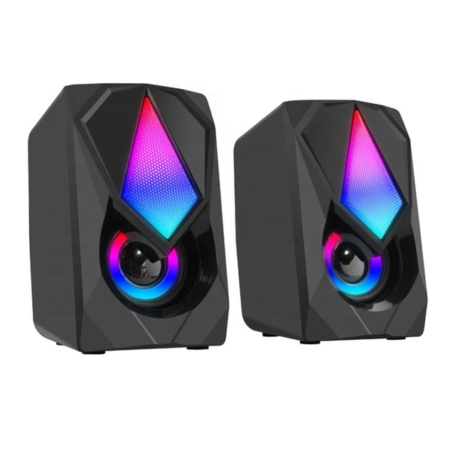 Trending Electronics RGB LED AUX 2.0 USB Colorful Computer Accessories with Auxiliary Lighting Gaming Speakers