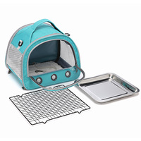 Sac de transport pliable et transparent pour reptiles, oiseaux et petits animaux, respirant, imperméable, avec fermeture éclair, idéal pour les voyages