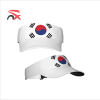 Nuoxin personnalisé pare-soleil drapeau casquette extérieure crème solaire réglable polyester mexique haïtien italie drapeau chapeau pour l'activité