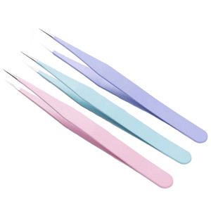 Pinzas para Macarons de Acero Inoxidable con Puntas Rectas y Curvas para Decoración de Uñas, Pegatinas y Cintas Adhesivas - Product Image 4