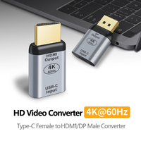 Adaptador JILIAN de Aleación con Carcasa Tipo C Hembra a Mini DP Macho, 60Hz, USB C para Pantalla, Video 4K, Conector de Transferencia Rápida para TV y Laptop