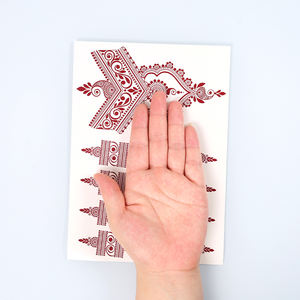 Autocollants de beauté autocollants de <span class=keywords><strong>tatouage</strong></span> en <span class=keywords><strong>dentelle</strong></span> vermillon transfert d'eau henné marron <span class=keywords><strong>tatouage</strong></span> semi-permanent fleur <span class=keywords><strong>bras</strong></span> autocollants de <span class=keywords><strong>tatouage</strong></span> - Product Image 5