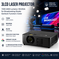 Proyector Láser 3LCD con Certificación CE, 7200 Lúmenes ANSI, Wuxga, Instalación de 360° para LBE VR