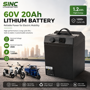 Paquete de Baterías de Litio SINC 60V20Ah, Más de 1000 Ciclos, con BMS Inteligente para Motocicletas y Scooters Eléctricos, Fabricante OEM ODM - Product Image 4