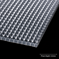 Plaque diffuseur prismatique KUNXIN PMMA UGR<19 2mm anti-éblouissement semi-transparente 1220*2440mm RoHS
