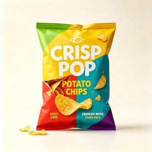 Bolsa con Sellado Trasero Personalizada OEM, MOQ Bajo, Varios Tamaños, para Papas Fritas, Paquete Familiar, Embalaje para Venta Minorista en Línea y Fuera de Línea - Product Image 1