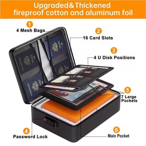 Bolsa <span class=keywords><strong>de</strong></span> Almacenamiento Impermeable y Resistente al Fuego para Documentos Legales Importantes, para Almacenamiento <span class=keywords><strong>Seguro</strong></span> en el Hogar y la Oficina - Product Image 3