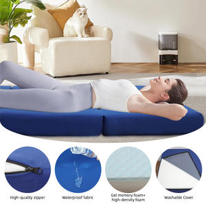 Matelas de Camping en mousse à mémoire de forme Tri pliant pour dormir tapis de Camping imperméable Portable pour tente de lit de camion de voyage <span class=keywords><strong>d</strong></span>'hôpital - Product Image 4