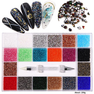 Cristales de Vidrio de Alta Calidad en Múltiples Formas, Decoración de <span class=keywords><strong>Uñas</strong></span> <span class=keywords><strong>con</strong></span> Piedras de Cristal, Diseño Plano, Pedrería Decorativa - Product Image 4
