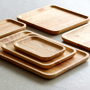 GRAN VENTA |   Bandeja Rectangular de Madera Esmaltada Moderna y Ecológica, Tabla de Almacenamiento, para Fiestas, Bandeja Creativa para Bebidas y Té, Azul - Product Image 1