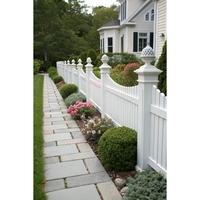 Clôture décorative en PVC plastique, résistante aux intempéries, économique, blanche, verticale, pour jardin/école/hôtel