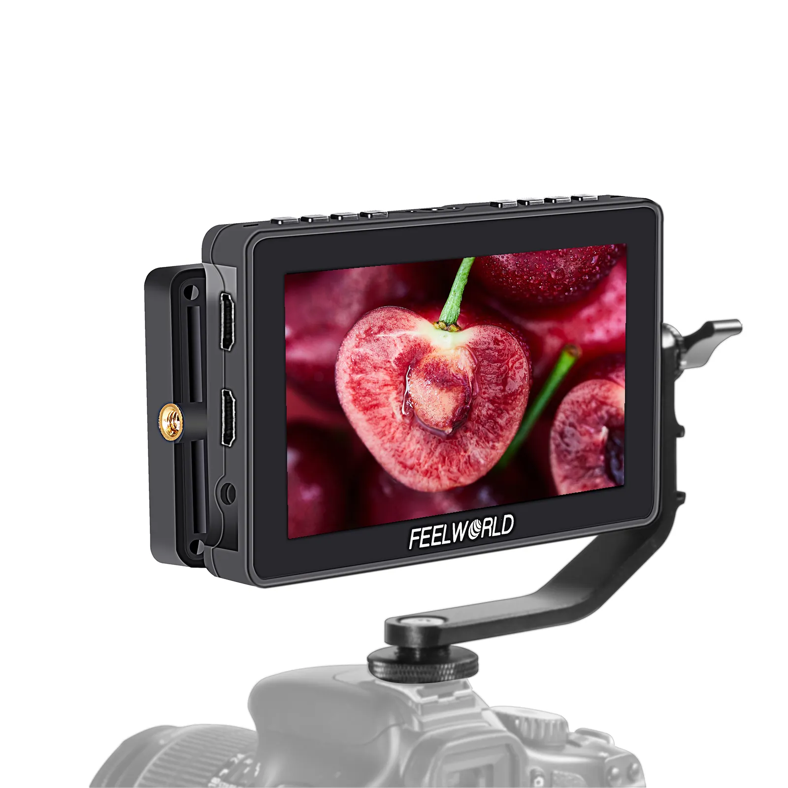 Popfeel WORLD — moniteur tactile F5 PRO 5.5 pouces FHD HDM, appareil photo avec lumière de remplissage, Kit d'installation et d'alimentation pour F970