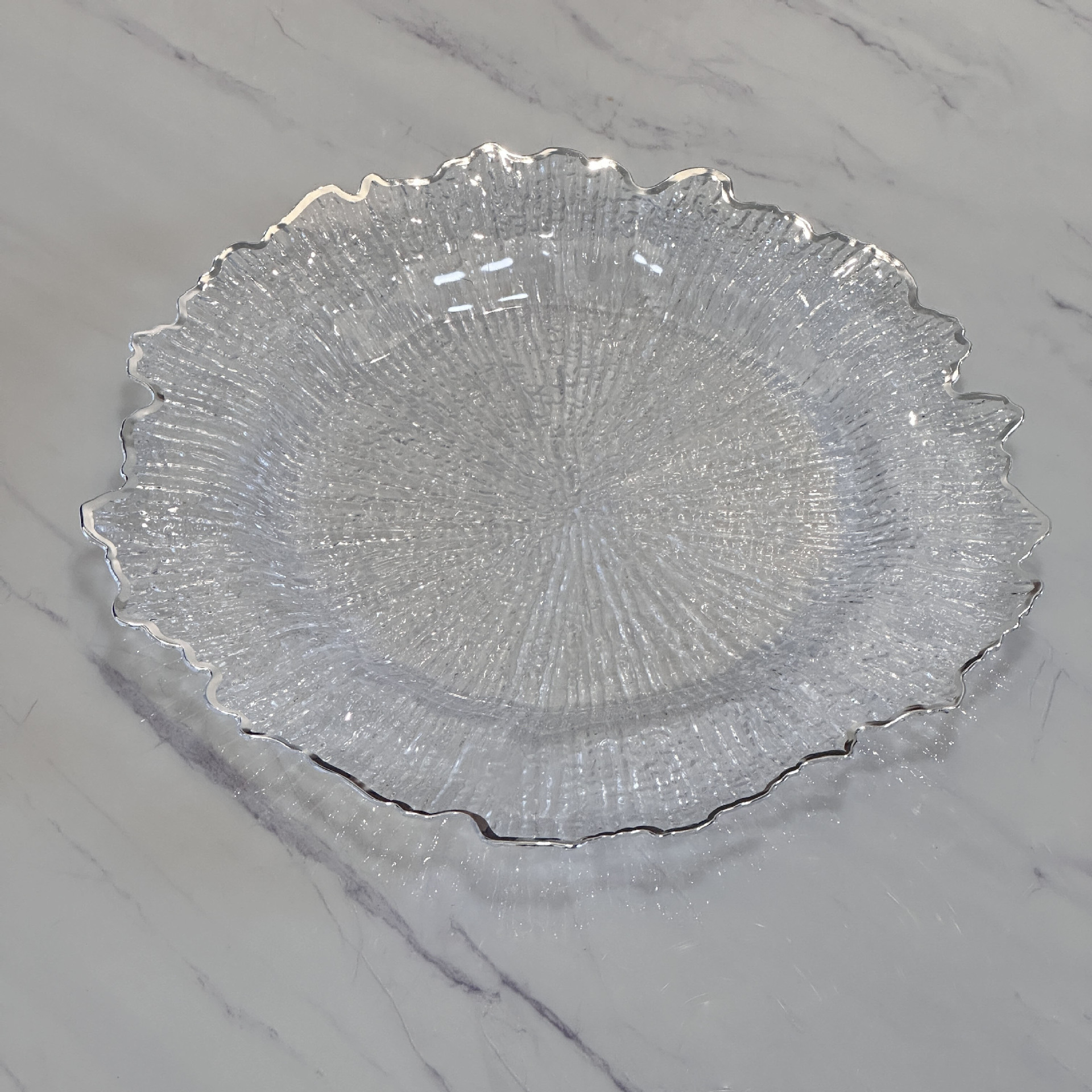 Clear with Silver rim