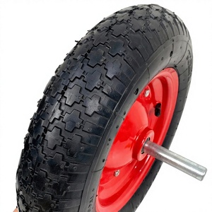 <span class=keywords><strong>Rueda</strong></span> Neumática Reforzada 3.50-8 para Carretilla con Llanta de Acero y Rodamiento de Bolas, Neumático Inflable de Alta Carga para Carrito de Jardín - Product Image 4