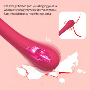 Vibratore Clitorideo Ricaricabile USB con 10 Frequenze di Vibrazione, Silicone Morbido, Rotazione a 360°, Forma di Rosa - Product Image 2