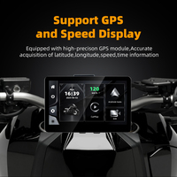 Écran CarPlay pour moto étanche IP67, 6,2 pouces, sans fil, avec affichage de la vitesse GPS externe et système DVR