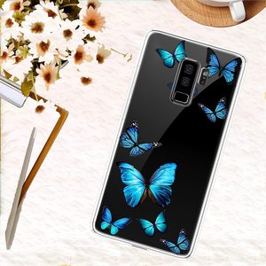 Custodia protettiva in TPU trasparente per telefono con motivo a farfalla blu per <span class=keywords><strong>Samsung</strong></span> <span class=keywords><strong>Galaxy</strong></span> <span class=keywords><strong>S9</strong></span> <span class=keywords><strong>Plus</strong></span> - Product Image 5