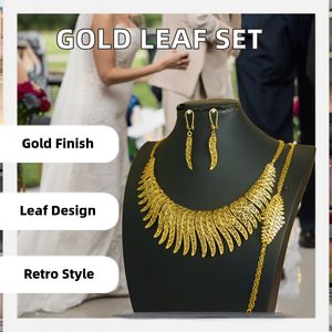 Collar <span class=keywords><strong>de</strong></span> hoja <span class=keywords><strong>de</strong></span> arce <span class=keywords><strong>de</strong></span> <span class=keywords><strong>oro</strong></span> Vintage para mujer, conjunto <span class=keywords><strong>de</strong></span> pulsera <span class=keywords><strong>y</strong></span> pendientes, joyería <span class=keywords><strong>de</strong></span> Latón chapado en <span class=keywords><strong>oro</strong></span> <span class=keywords><strong>de</strong></span> 18 quilates para regalos, bodas <span class=keywords><strong>y</strong></span> fiestas - Product Image 2