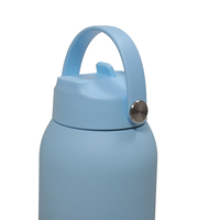 Bouteille d'eau sport en acier inoxydable 316 de 500 ml, à large ouverture, avec poignée portable et couvercle à bec verseur, gobelet isotherme sous vide, vente en gros