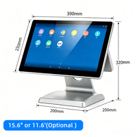 Sistema POS Todo en Uno OEM y ODM, Caja Registradora de Aluminio con Pantalla Dual para Restaurantes, Punto de Venta