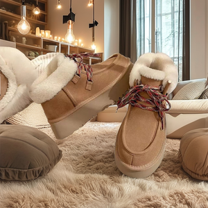 Botas de nieve unisex con forro polar y suela gruesa, estilo otoño-invierno, para parejas, cómodas y cálidas. - Product Image 2