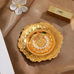 Metall-Kuchenplatte Phönixschwanz Kleine Schmuck-Halskette Ring-Dekoration Aufbewahrung Vintage Teetassen-Untersetzer Obstteller Made in China - Product Image 4