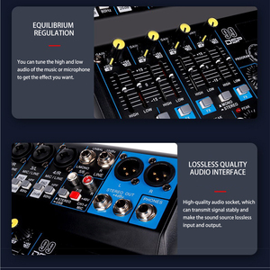 Console de mixage numérique COKYIS 99DPS, égaliseur, Bluetooth, USB, 48V, mixeur audio pour performances live, table de mixage professionnelle, 10 canaux - Product Image 4