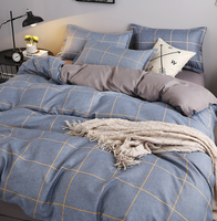 Ensemble de housse de couette anti-apnée MSM moderne 4 pièces, tissu uni teint, 100% polyester, 100TC, personnalisable, pour usage domestique, avec sac
