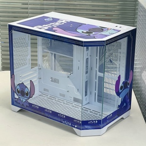 Vỏ máy tính kim loại thiết kế hoạt hình tùy chỉnh, phòng nhìn ra biển ba phía, hỗ trợ bo mạch chủ MicroATX, làm mát bằng nước 360 độ, có sẵn trong kho - Product Image 3