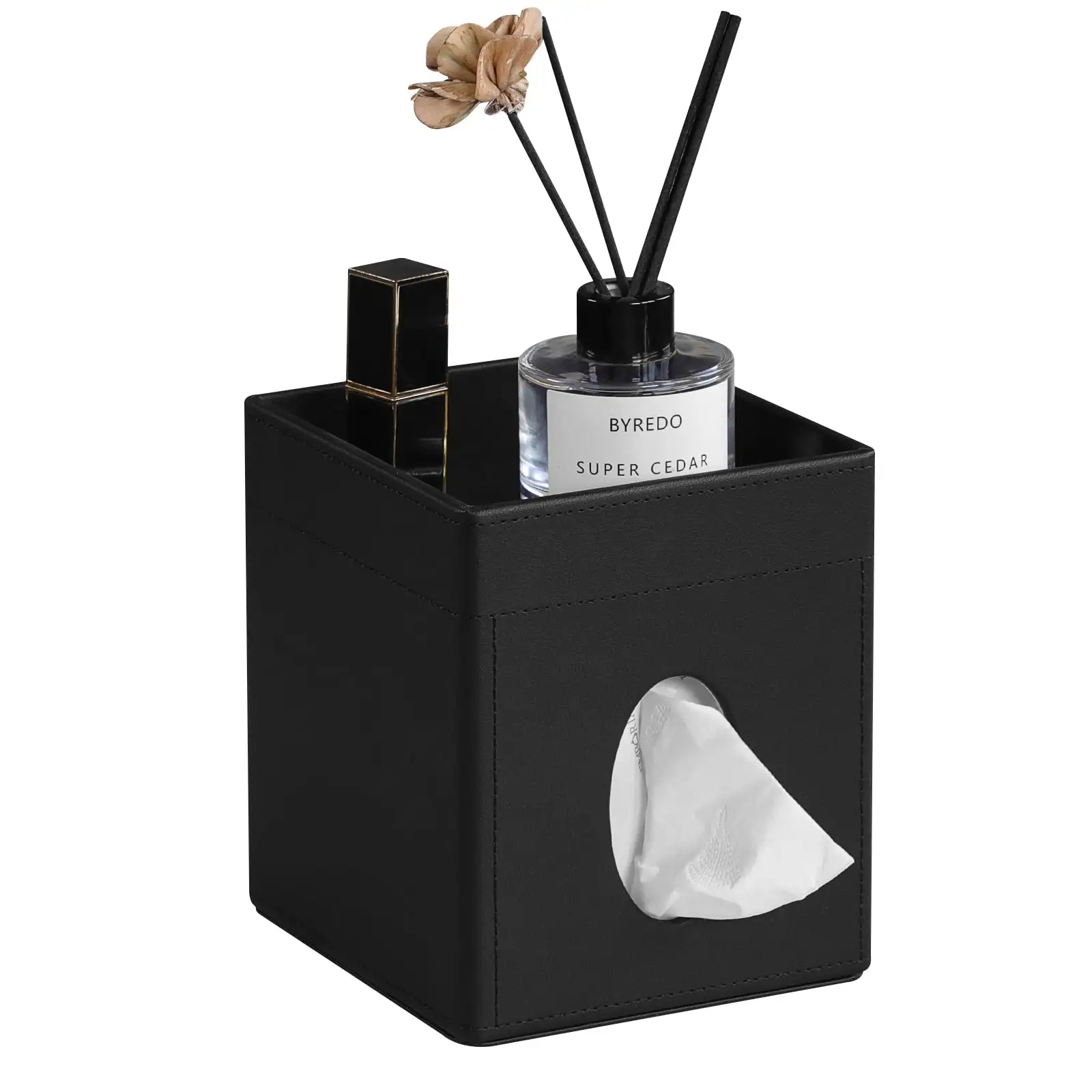 Mavobo, коробка для ванной, спальни, тканевый обеденный стол, офисная квадратная коробка из искусственной кожи с лотком для хранения