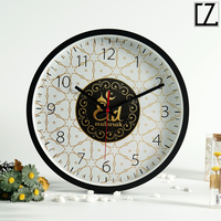 Horloges murales islamiques traditionnelles en quartz personnalisées en gros OEM/ODM, heure de prière, design islamique Azan