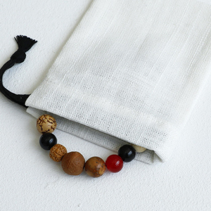 Custom logo Simple Small Cotton Pouch White Jewelry <b>Drawstring</b> Bag Necklace Ring Earring Brooch <b>Bracelet</b> Jewelry Pouch - Product Image 1