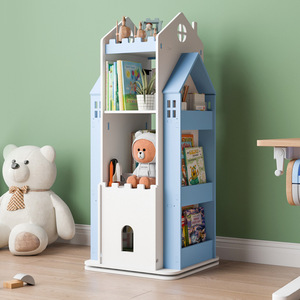 Libreria Girevole in Legno <span class=keywords><strong>per</strong></span> <span class=keywords><strong>Bambini</strong></span> Scaffale Espositore Rotante <span class=keywords><strong>per</strong></span> Scuola Camera da Letto Soggiorno - Product Image 1