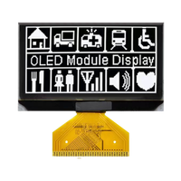 Layar LCD Monokrom 2,42 inci 128x64 Modul Layar OLED SSD1309 24 Pin SPI I2C