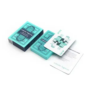 13 anni di fabbrica professionale di qualità superiore di plastica impermeabile carta da gioco personalizzata stampato bordi blu carta da gioco magica