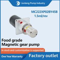Pompe à engrenages magnétique avec moteur à balais en acier inoxydable 316L pour fabricants d'équipements de mousseur à lait, d'alimentation liquide et de boissons