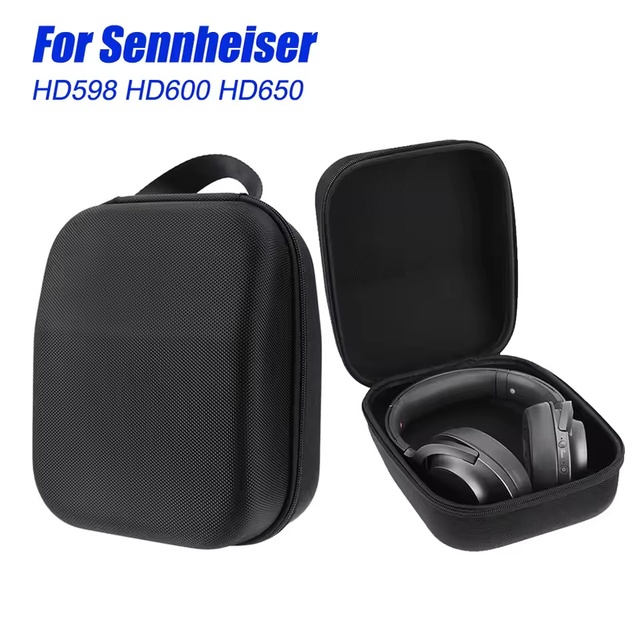 Custom Hard EVA Headphone Case Travel Carrying Case Shell Headset Replacement Pouch for Sennheiser HD598 HD600 HD650 Headphones