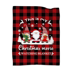 Mantas navideñas de 360g para sofá, mantas cálidas a cuadros rojas y negras de búfalo para invierno de 50*60 pulgadas - Product Image 1