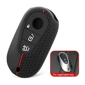Housse de <span class=keywords><strong>protection</strong></span> pour clé de voiture en silicone pour <span class=keywords><strong>Mercedes</strong></span> Benz Classe C S W206 W223 S350 C260 C300 S400 S450 S500 - Product Image 2