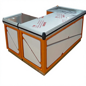 Mostrador de Caja Metálico PFT con Estante Sólido, Estilo <span class=keywords><strong>Simple</strong></span>, para Tienda de Conveniencia o <span class=keywords><strong>Supermercado</strong></span>, 90 cm de Altura, Cuadrado, Instalación Rápida, 60 cm - Product Image 4